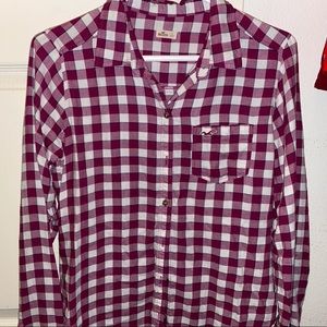 Red and white plaid shirt